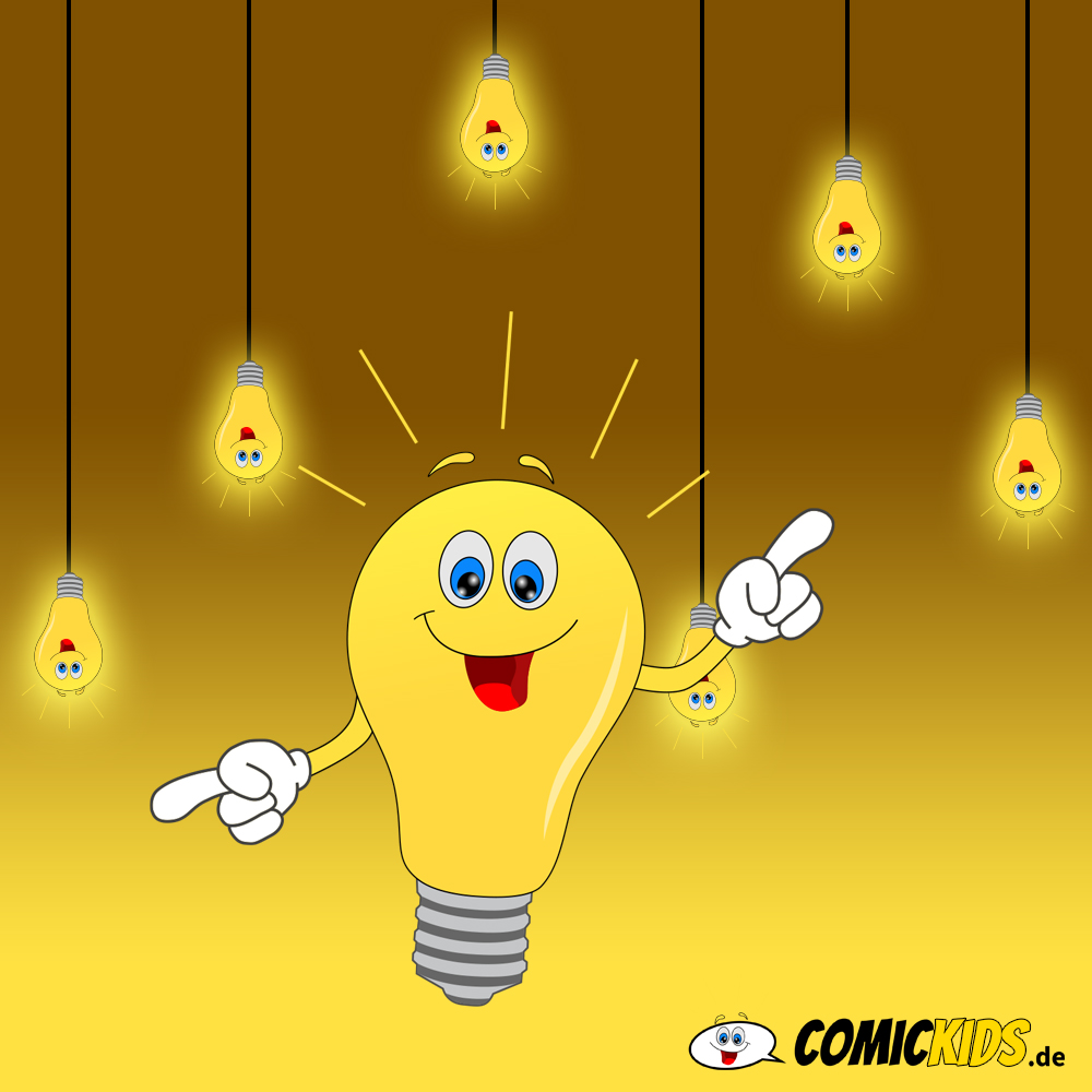 Birnie die Comic-Glühbirne