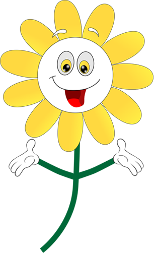 Blume als Comicfigur