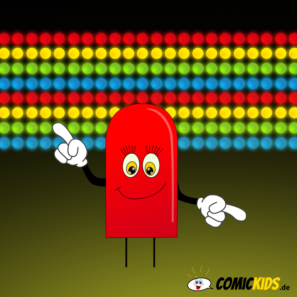 Mrs. LED als Comicfigur