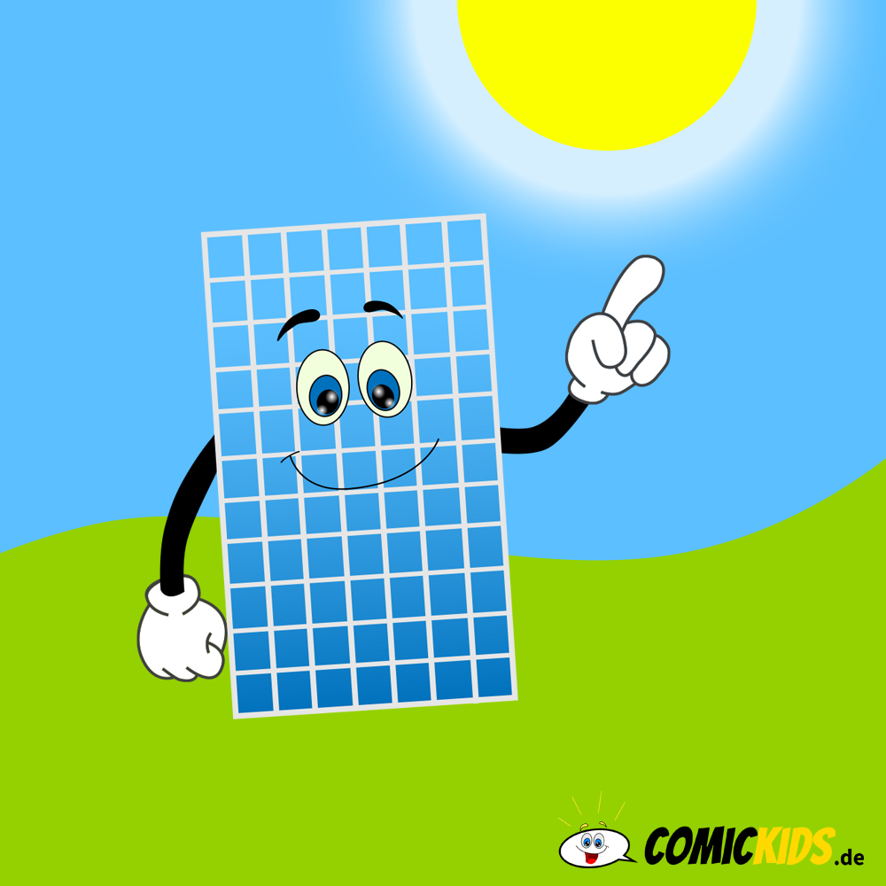 Solartor die Comic-Solarzelle