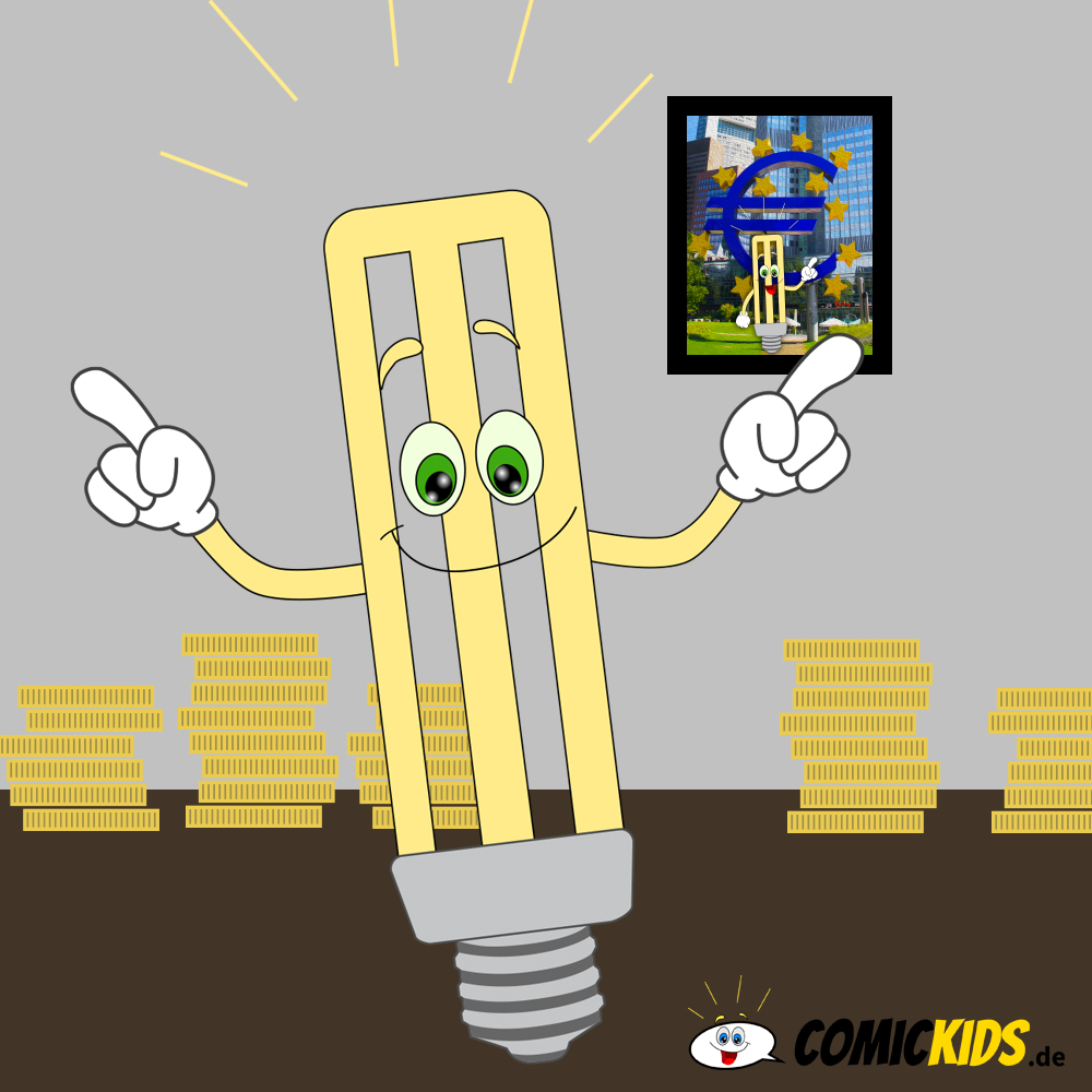 Sparlampie die Comic-Sparlampe