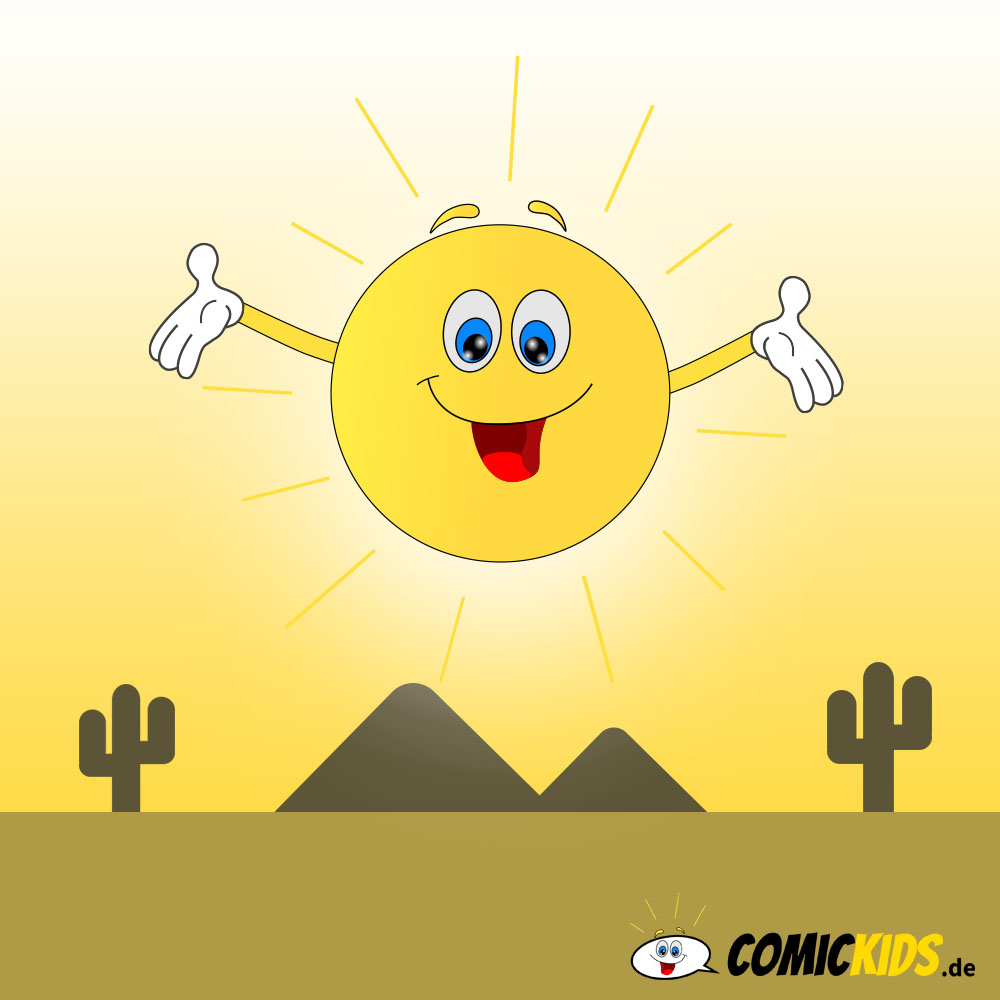 Sunny die Sonne als Comicfigur!