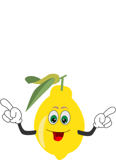 Zitrone als Comicfigur